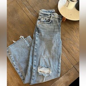 ZARA high waisted straight leg jeans size 4 (fit like 25/26)